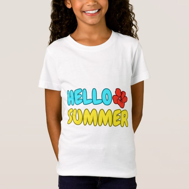 Camiseta de Jersey Fino Hola Verano (Anverso)