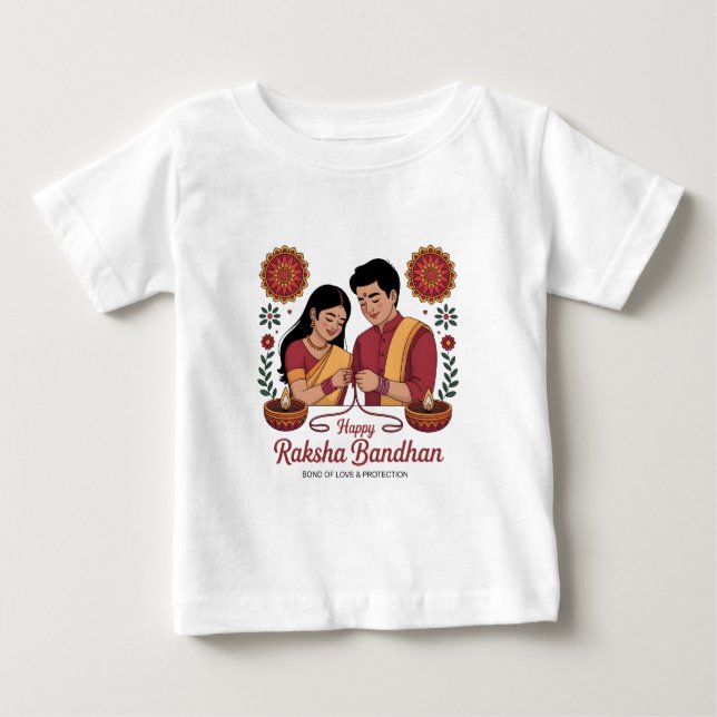 Camiseta de Jersey Fino para Bebé de Raksha Bandha (Anverso)