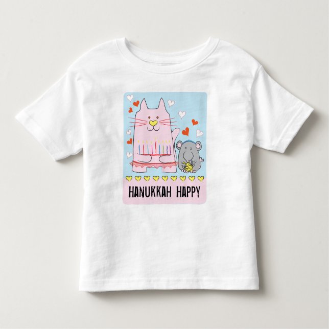 Camiseta de Jersey para niños pequeños de Hanukkah (Anverso)