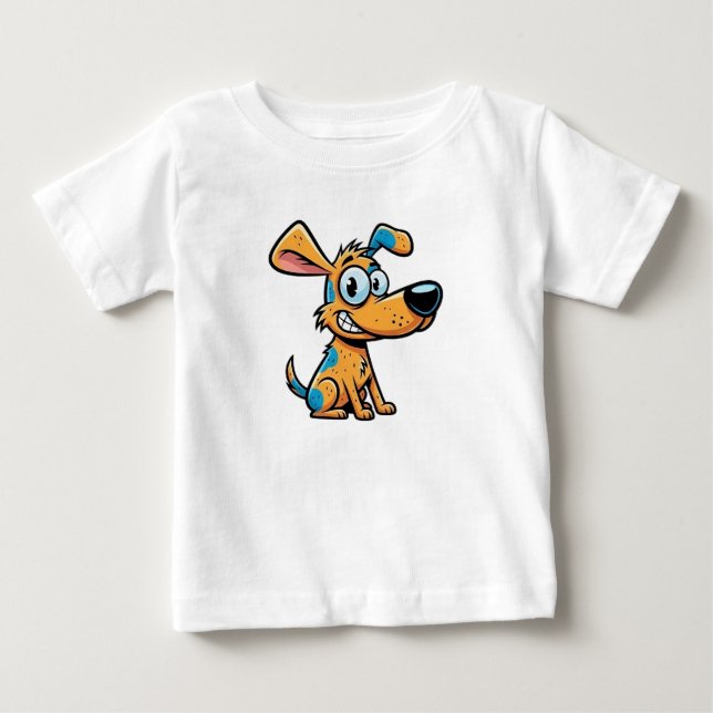 Camiseta de jersey suave para bebé de cachorro jug (Anverso)
