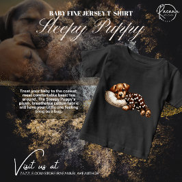 Camiseta de jersey suave para bebé Sleepy Puppy