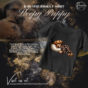 Camiseta de jersey suave para bebé Sleepy Puppy