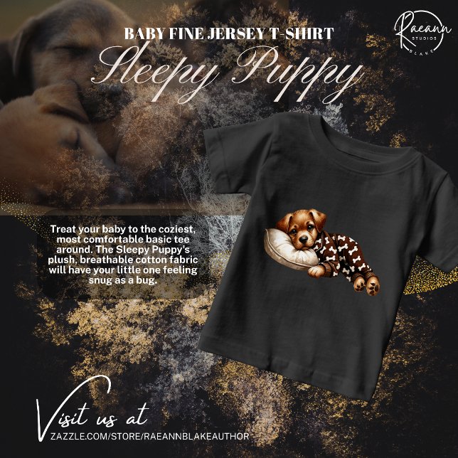 Camiseta de jersey suave para bebé Sleepy Puppy (Subido por el creador)