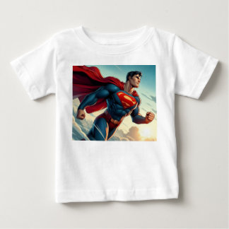 Camiseta de Jersey Super Hombre Bebé Fino