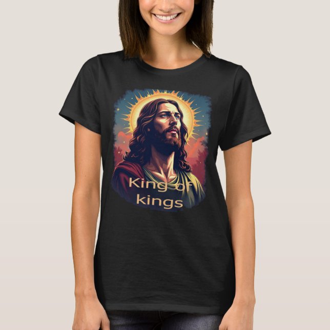 Camiseta de Jesucristo - Tee gráfico del Rey de Re (Anverso)