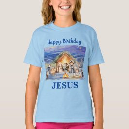 Camiseta de Jesús de cumpleaños feliz