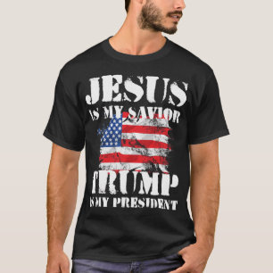 Camiseta De Jesús Es Mi Salvador, Trump Es Mi Presidente - 