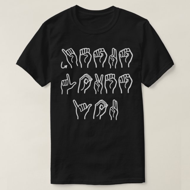 Camiseta de Jesús te ama ASL (Diseño del anverso)