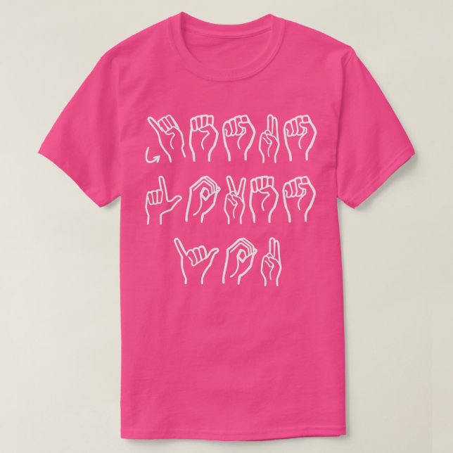 Camiseta de Jesús te ama ASL (Diseño del anverso)