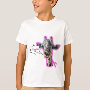 Camiseta de jirafa básica para niños