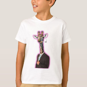 Camiseta de jirafa básica para niños