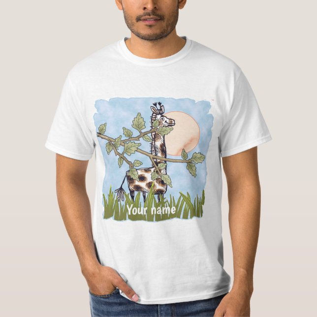 Camiseta de jirafa escondiéndose (Anverso)