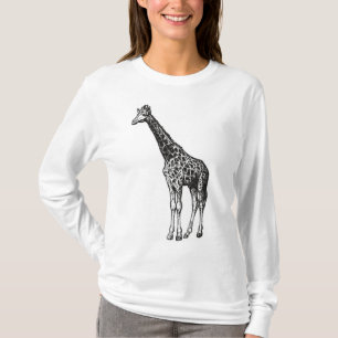 Camiseta de jirafa, impresión animal, animales sal