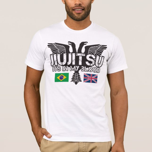 Camiseta de Jiu Jitsu Reino Unido del brasilen@o (Anverso)