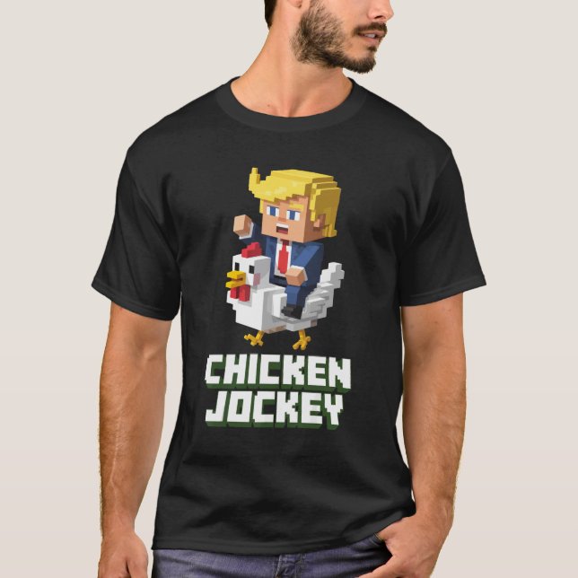 Camiseta de Jockey de Pollo Trump - Pixel Gamer Me (Anverso)