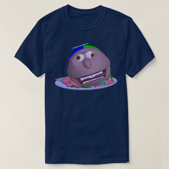 Camiseta de Johnny con Cabeza de Halloween en un P (Diseño del anverso)