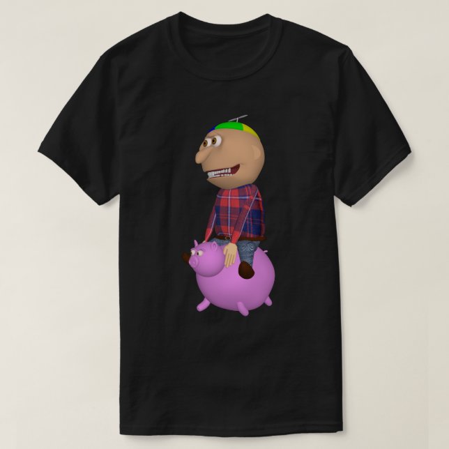Camiseta de Johnny montando un cerdo (Diseño del anverso)