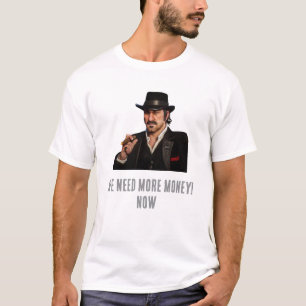 Camiseta de Juegos   Vaquero Antiguo Fumando Puro 