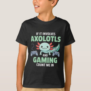 Camiseta de jugador de Axolotl Kawaii para niños y