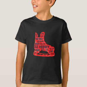 Camiseta de jugador de hockey - patín rojo con pal