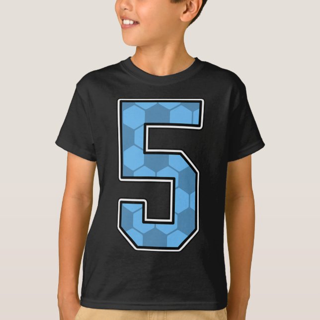 Camiseta de jugador de uniforme azul patrón de fút (Anverso)