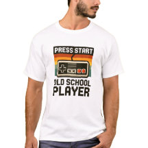 Camiseta de jugador de vieja escuela Press Start
