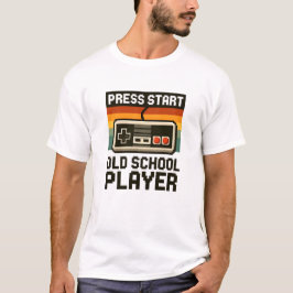 Camiseta de jugador de vieja escuela Press Start