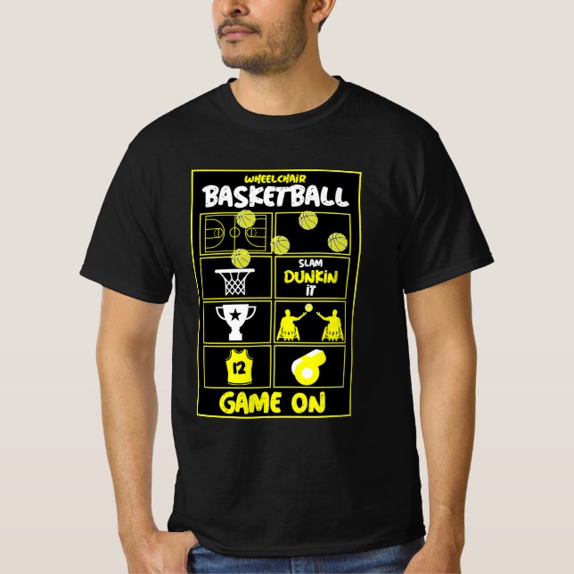 Camiseta de jugadores de baloncesto en silla de ru (Anverso)