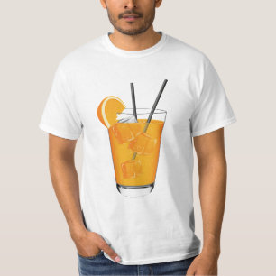Camiseta de jugo de Naranja de bebida suave