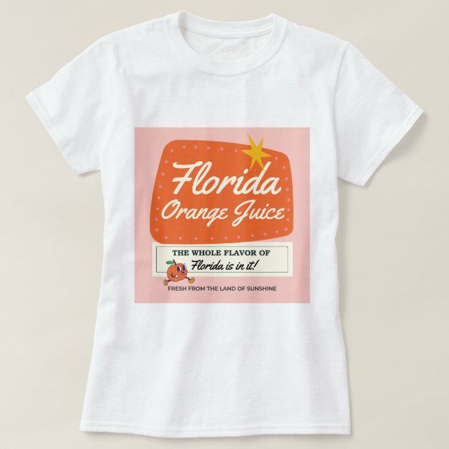 Camiseta de jugo Naranja de Florida (Diseño del anverso)