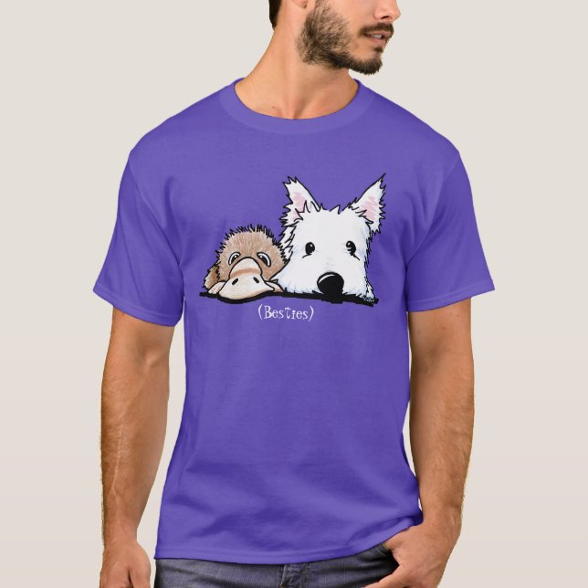 Camiseta de juguetes KiniArt Westie y Platypus (Anverso)