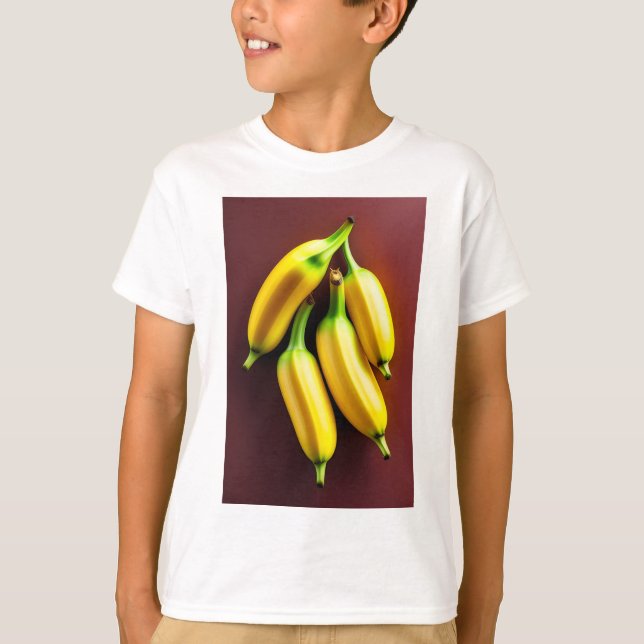 Camiseta de juguetones de arte bananero para niños (Anverso)