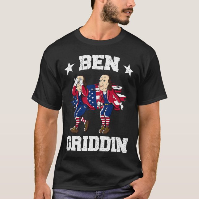 Camiseta De Julio Benjamin Franklin Griddy Ben Griddin 1 (Anverso)