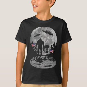 Camiseta De Julio Bigfoot Alien Ufo Divertidas Mujeres Patr