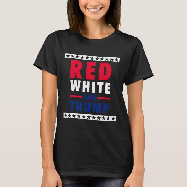 Camiseta De Julio Blanco Rojo Y Trump (Anverso)
