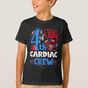 Camiseta De Julio Equipo Cardíaco Enfermera Cardiaca Feliz 