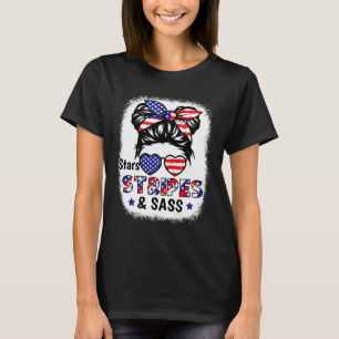Camiseta De Julio Estrella Stripes S Bandera Estadounidense