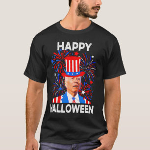 Camiseta De Julio Feliz Halloween Divertido Biden confuso