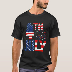 Camiseta De Julio La Bandera Estadounidense Fiesta Patrióti