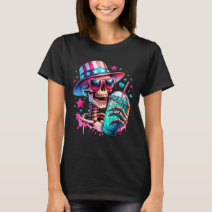 Camiseta De Julio Skeleton Retro Trendy Mom Skull Mama Life