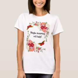 Camiseta de juramento floral