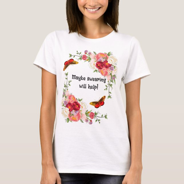 Camiseta de juramento floral (Anverso)