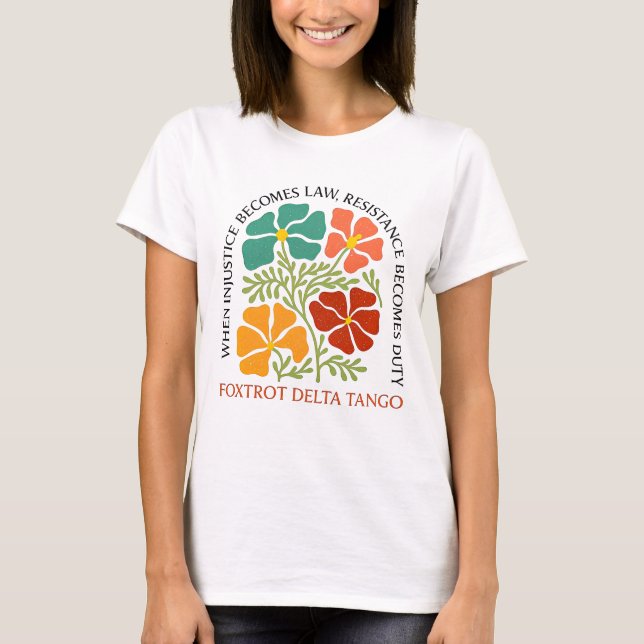 Camiseta de Justicia y Resistencia (Anverso)
