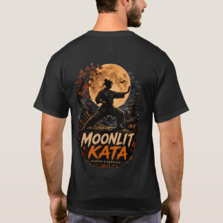 Camiseta de Karate Halloween Kata bajo la Luz de l