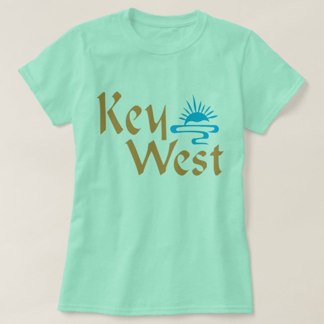 Camiseta de Key West con diseño de la puesta del (Diseño del anverso)