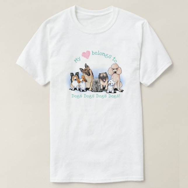 Camiseta de KiniArt Dog Lover (Diseño del anverso)