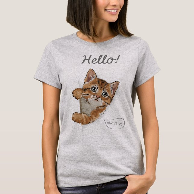 Camiseta de Kitten, Hola ¿Qué pasa? (Anverso)