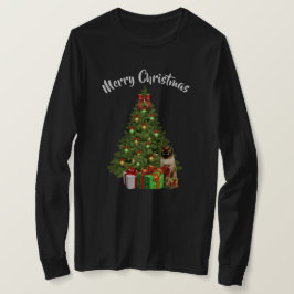Camiseta de Kitty y árbol de Navidad