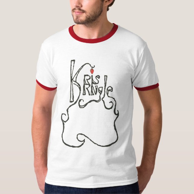 Camiseta de Kris Kringle de los hombres (Anverso)