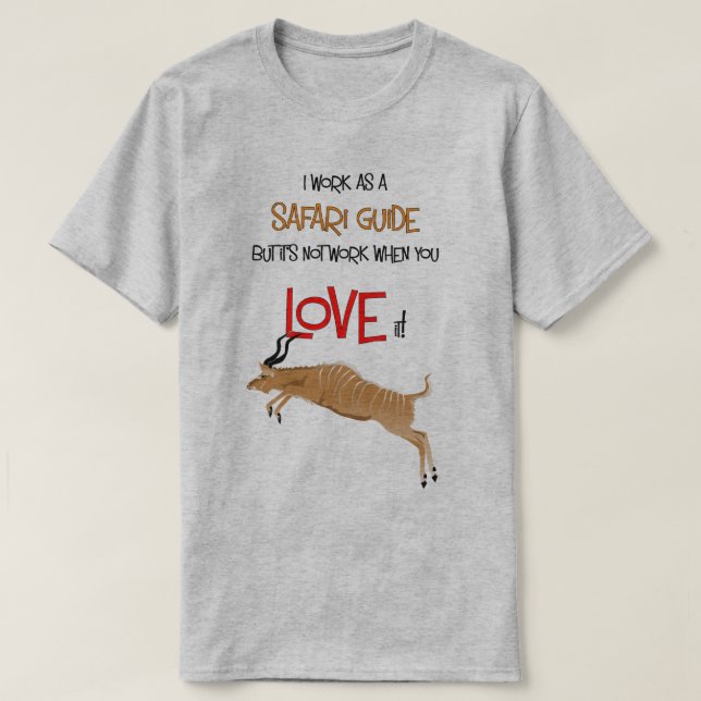 Camiseta de Kudu de la guía del safari (Diseño del anverso)